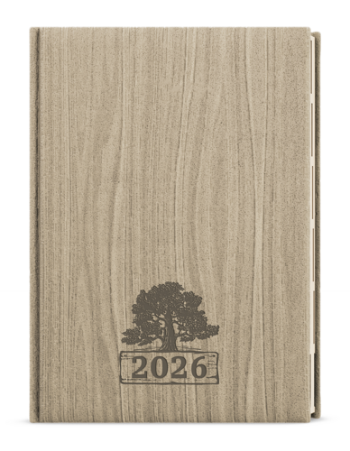 Denní diář - Ctirad s výsekem - Wood - A5 - světle hnědá