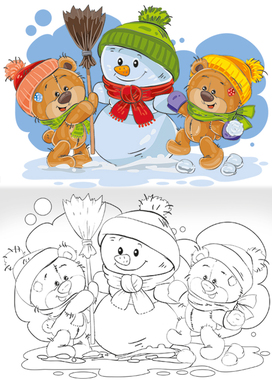 Omalovánka A5 - Medvídci