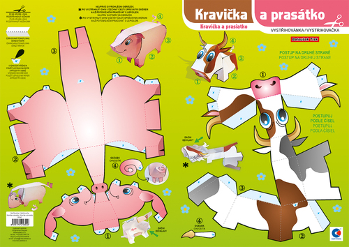 Vystřihovánka - Kravička a prasátko