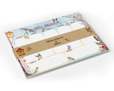 Týdenní plánovač A4 - Ptáčci