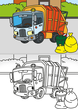 Omalovánka A5 - Nákladní auta