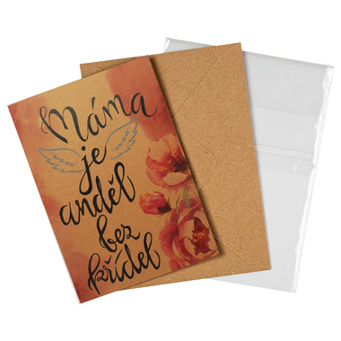 Přáníčko BeBechy – recyklovaný papír – Máma