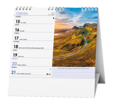 Stolní kalendář - IDEÁL - Příroda, hory, řeky, jezera…