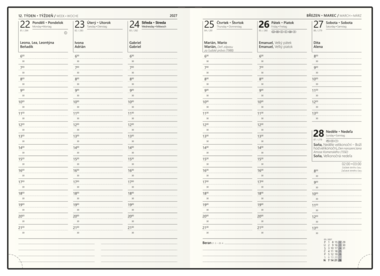 Týdenní diář - Oskar - Elite - A5 - tyrkysová 