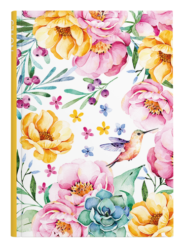 Notes linkovaný - A5 - lamino - Květy