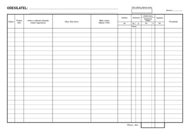 Kniha odeslané pošty A4 /obou./