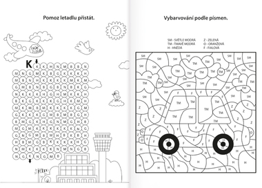 Omalovánka A4 - Procvičujeme abecedu - Ve světě dopravy