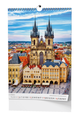 Nástěnný kalendář - Praha - A3 