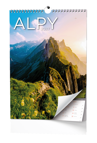 Nástěnný kalendář - Alpy - A3