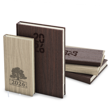 Denní diář - Ctirad s výsekem - Wood - A5 - hnědá