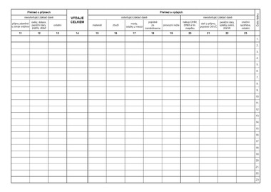 Daňová ev. A4/nepl. DPH, ob./-peněž.den.