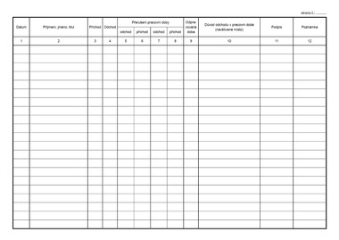 Kniha příchodů a odchodů A4 /obou./