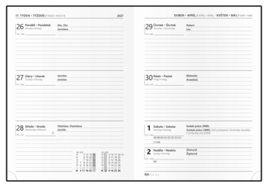 Týdenní diář - Prokop - Lamino - B6 - Velryba