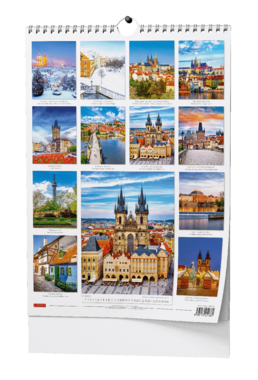 Nástěnný kalendář - Praha - A3 