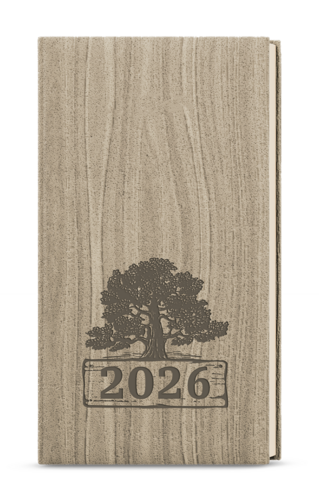 Týdenní diář - Jakub - Wood - kapesní - světle hnědá