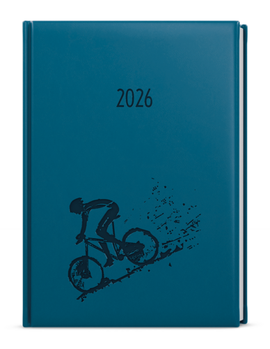 Týdenní diář - Oskar - Vivella s ražbou - A5 - petrolejová - Kolo