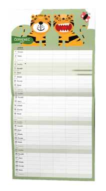 Nástěnný kalendář - Rodinný plánovací kalendář 