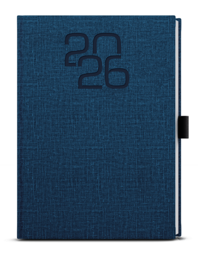 Týdenní diář - Oskar - Fabric - A5 - modrá