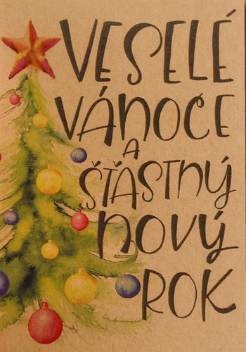 Přáníčko BeBechy - recyklovaný papír - Rok