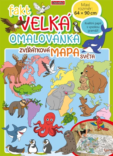 Fakt velká omalovánka - Zvířatková mapa světa