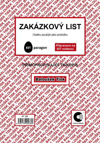 Zakázkový list A5 - EET