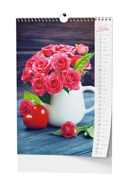 Nástěnný kalendář - Květiny - A3