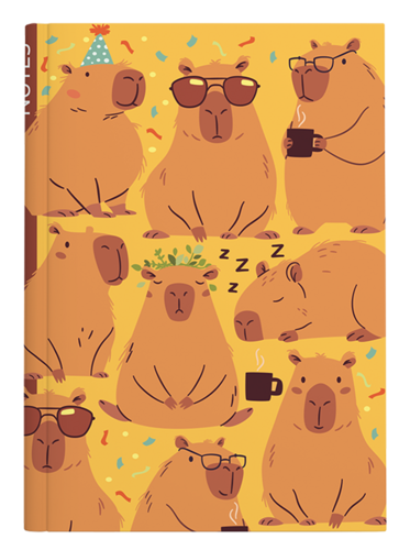 Notes linkovaný - A5 - lamino - Kapybary