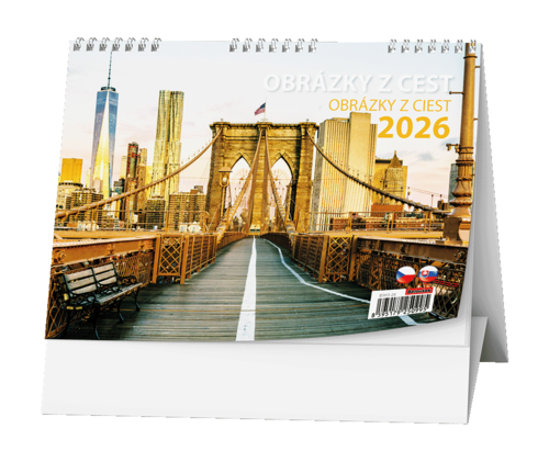 Stolní kalendář - Obrázky z cest 