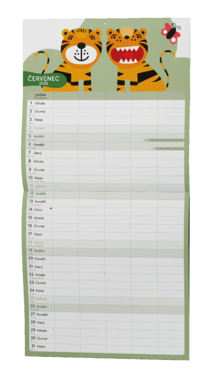 Nástěnný kalendář - Rodinný plánovací kalendář 