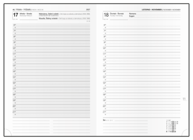 Denní diář - Ctirad - Vivella - A5 - černá