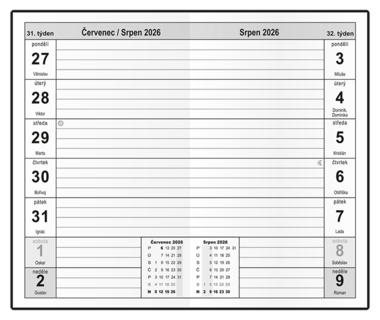 Týdenní diář - Alois - PVC - modrá 