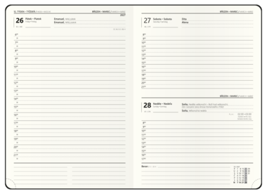 Denní diář - David - Hemingway - A5 - černý