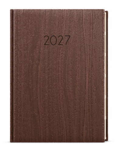 Týdenní diář - Oskar - Wood - A5 - hnědá