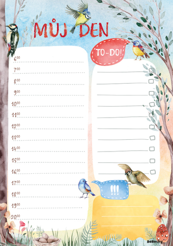 Denní plánovač A5 - Ptáčci