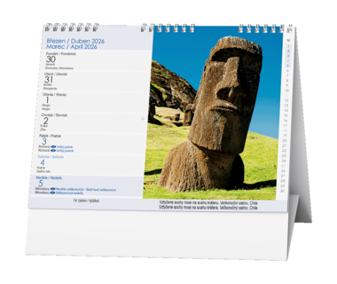 Stolní kalendář - Obrázky z cest 