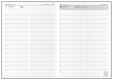 Denní diář - Goliáš - Vivella - A4 - bordó