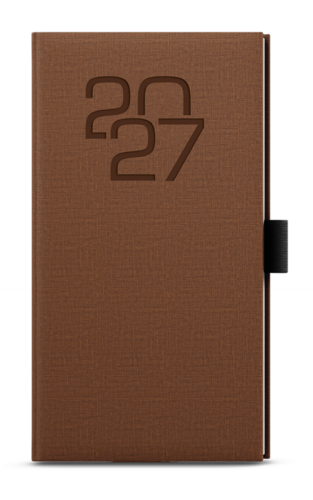 Týdenní diář - Jakub - Fabric - kapesní - hnědá