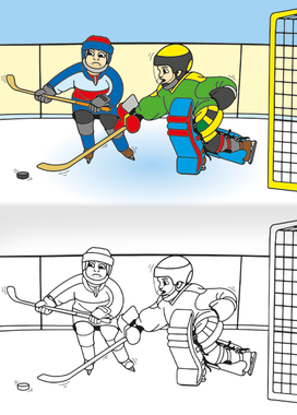 Omalovánka - A5 - Hokej
