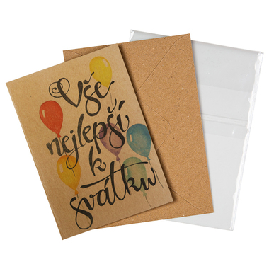 Přáníčko BeBechy – recyklovaný papír – Svátek1