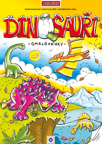 Omalovánka A4 - Grafomotorická - Dinosauři
