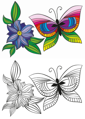 Omalovánka A5 - Barevní motýlci