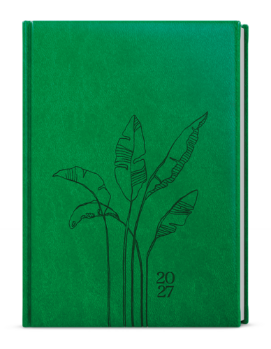 Týdenní diář - Oskar - Vivella s ražbou - A5 - jasně zelená - Listy