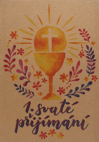 Přáníčko BeBechy – recyklovaný papír - Přijímání