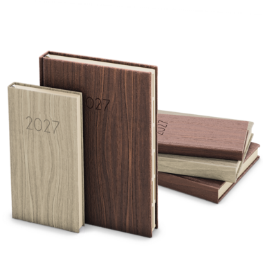 Týdenní diář - Jakub - Wood - kapesní - hnědá