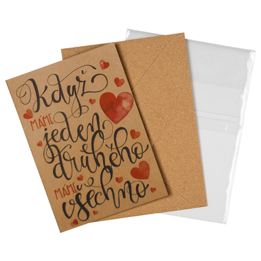 Přáníčko BeBechy - recyklovaný papír - Máme