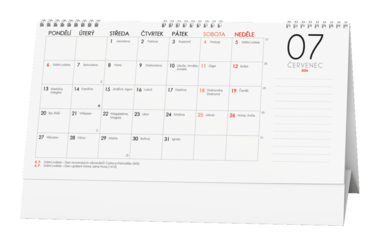 Stolní kalendář - Měsíční pracovní kalendář