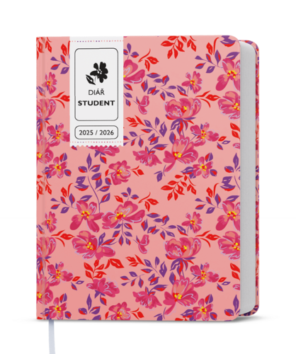 Týdenní diář - Student - V8 - lamino - kapesní - Růžový