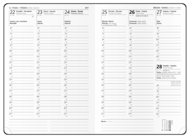 Týdenní diář - Oskar - Twin - Listy