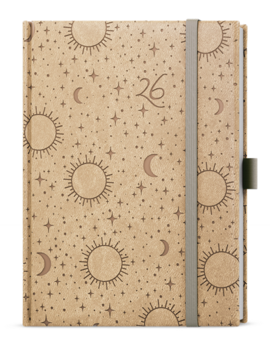 Denní diář - Adam - Vivella extra - B6 - béžová - Hvězdy