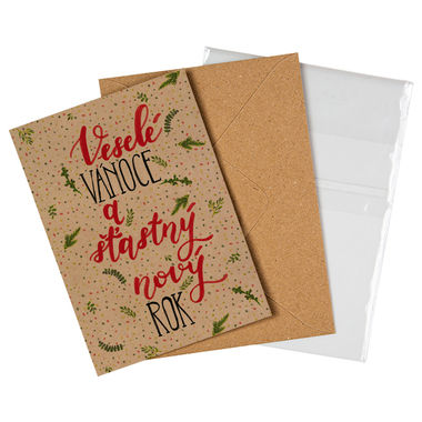 Přáníčko BeBechy – recyklovaný papír – Vánoce 2